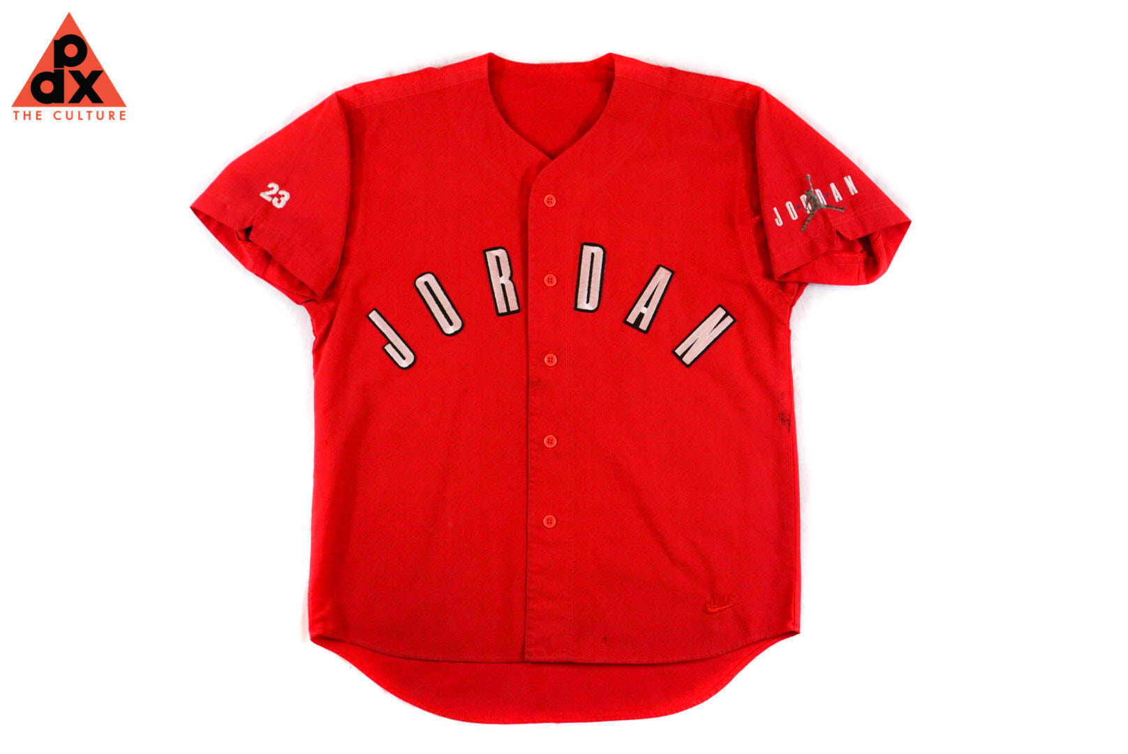 all red baseball jersey